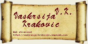Vaskrsija Kraković vizit kartica